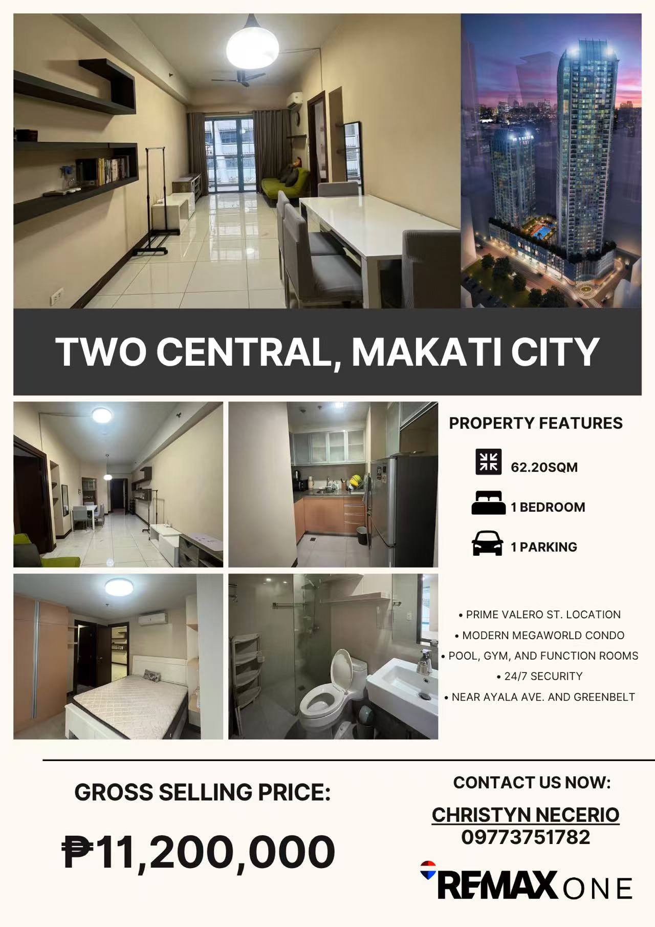 TWO CENTRAL 1BR